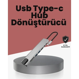 Alüminyum Gövdeli Type‑C HDMI & Ethernet Adaptör – Tak & Çalıştır