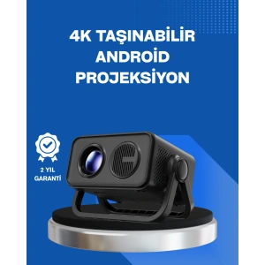 Android TV 11 İşletim Sistemli Elektrikli Odaklama Projektör