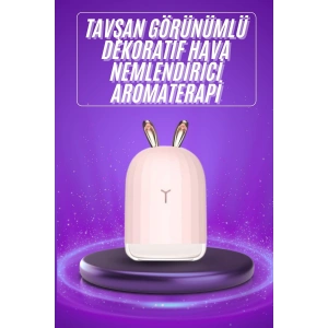 Aromaterapi Hava Nemlendirici Dekoratif USB Şarjlı Tavşan Nemlendirici