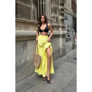 Audrey Fıfrlı Yırtmaç Detay Etek 4037