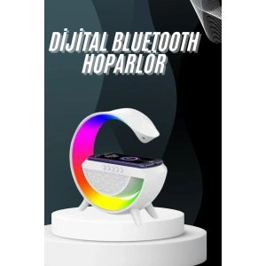 Bluetooth Hoparlör G Şekli Atmosfer Akıllı Rgb Lamba Wireless Kablosuz Şarj