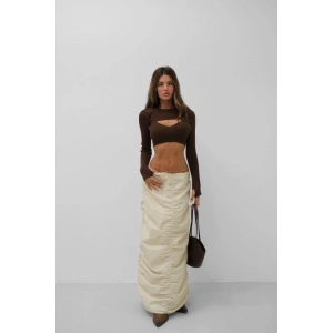 Büzgü Detay Maxi Etek