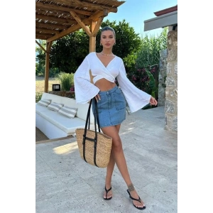 Cecile Denim Mini Etek 4015-17