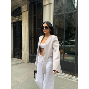 CROP CEKET BAĞLAMA KUYRUKLU - Gri