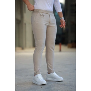 Erkek Bel Toka Detaylı Pileli Pantolon