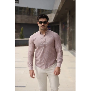 Erkek çizgi Desenli Gömlek