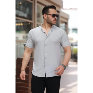 Erkek Hakim Yaka Kısa Kollu Gömlek