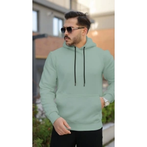Erkek Kapüşonlu Üç İplik Şardonlu Hoodie