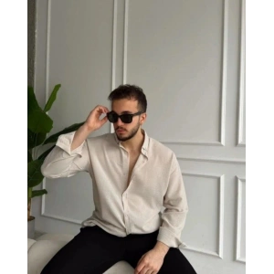 Erkek Uzun Kollu Regular Sofya Keten Gömlek