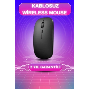 Kablosuz Mouse Fare Şarjlı Bluetooth Wireless Çift Modlu Sessiz