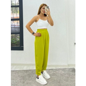 Kadın Aerobin Kumaş Bel Lastikli Pileli Pantolon