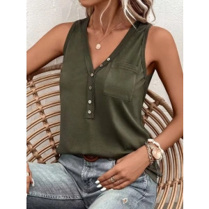 Kadın Askılı önden Düğmeli Viskon Bluz