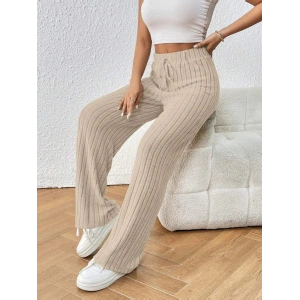 Kadın Hafif şardonlu Full Likralı Fitilli Kaşkorse Kumaş Bol Paça Pantolon