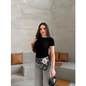 Kadın Kayık Yaka Viskon Kumaş Bluz