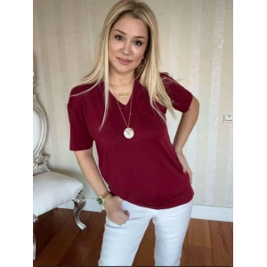 Kadın Kısa Kollu V Yaka Bluz