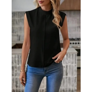 Kadın Kısa Reglan Kollu Yarı Balıkçı Yaka Ithal Krep Bluz