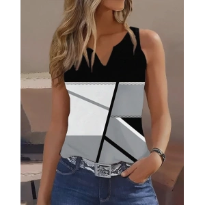 Kadın Kolsuz V Yaka Mikro Bluz