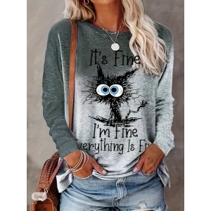 Kadın Uzun Kollu Bisiklet Yakalı Desenli Süprem Bluz