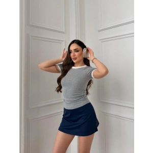 Kadın Yaka Ve Kolda Garni Detay Bluz