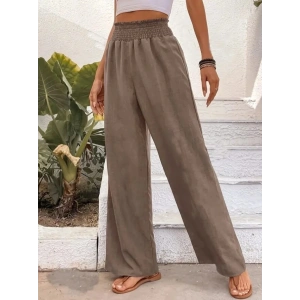 Kadın Yüksek Bel Lastikli Ithal Krep Pantolon