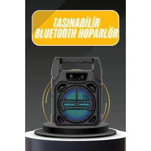 Karaoke Mikrofonlu Fm Radyolu Bluetooth Hoparlör Yüksek Ses Kaliteli