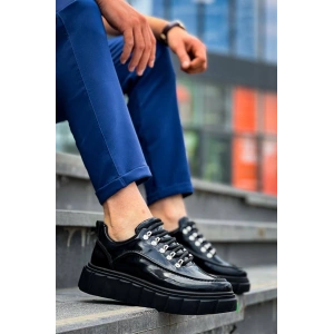 KB-X10 Kuback Siyah Rugan Siyah Yüksek Taban Günlük Spor Ayakkabı