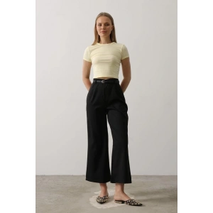 Kemer Pens Detaylı Pantolon - Siyah