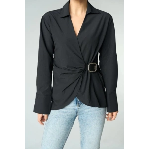 Kemerli Gömlek - Siyah