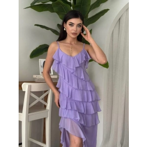 Ples Yırtmaç Detaylı Elbise