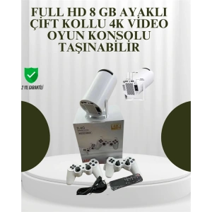 Portatif 4K Projeksiyon – 4.000 Uygulama, Kablosuz Yansıtma ve Bluetooth 5.0