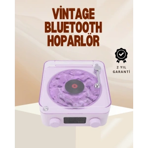 Retro Pikap Hoparlör – Şarjlı Kablosuz Projektör ve Gece Lambası