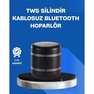 Taşınabilir Silindir Tasarım Bluetooth 5.0 Hoparlör Yüksek Bas Performanslı