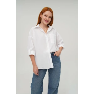 Tek Cepli Ekru Gömlek