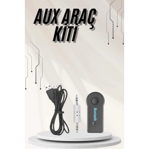 Yeni Nesil Bluetooth Aux Araç Kiti Siyah TV Tablet Telefon Araç Araba