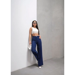 Yüksek Bel Straight Fit Palazzo Pantolon