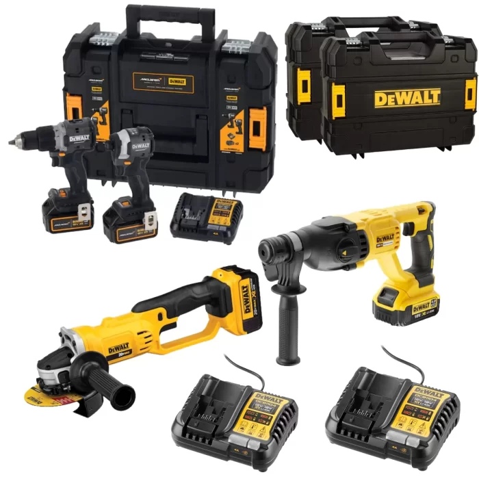 DEWALT x McLaren 18V XR Profesyonel Set (Kırıcı, Taşlama, Vidalama,Torklu, 4 Akü, 3 Çanta)