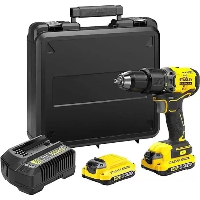 Stanley SBD71518V 2.0 Ah V20 Li-Ion Çift Akülü Kömürsüz Darbeli Matkap