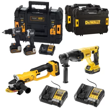 DEWALT x McLaren 18V XR Profesyonel Set (Kırıcı, Taşlama, Vidalama,Torklu, 4 Akü, 3 Çanta)