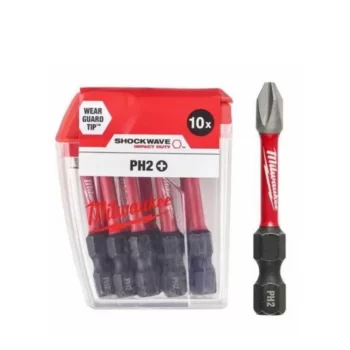 MİLWAUKEE Bits Uç Ph2 50 Mm 10lu Paket Shockwave