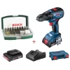 Bosch GSR 18V-50 Professional Akülü Vidalama 2x2.0Ah Çift Akülü + 36P Uç Seti