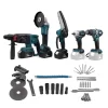 Chelıkbeı Akülü 5-Li Set Darbeli Vidalama & Torklu & Taşlama & Hilti & Zincirli Testere 3x5Ah
