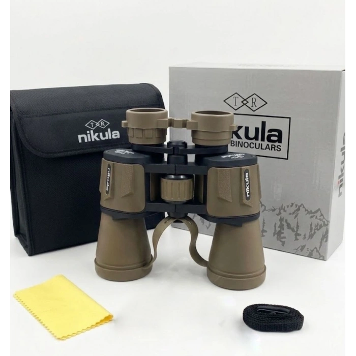 20×50 – Geniş Ön Mercekli – 1000m/56m El Dürbünü – Çöl Rengi