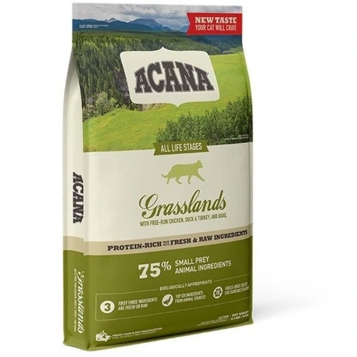 Acana Grasslands Tavuk Ördek ve Hindili Yetişkin Kedi Maması 4.5 Kg