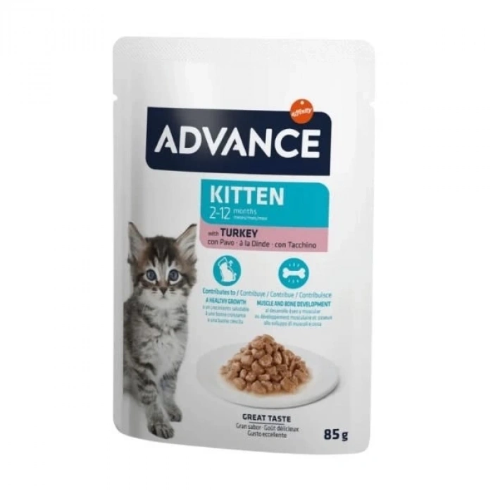 Advance Hindi Etli Pouch Konserve Yavru Kedi Maması 1 Adet 85 Gr