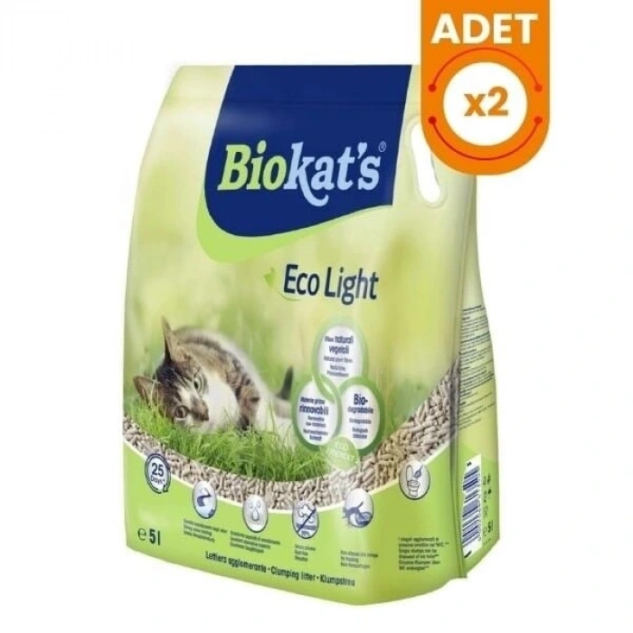 Biokats Eco Light Pelet Kedi Kumu 5 Lt 1 Adet
