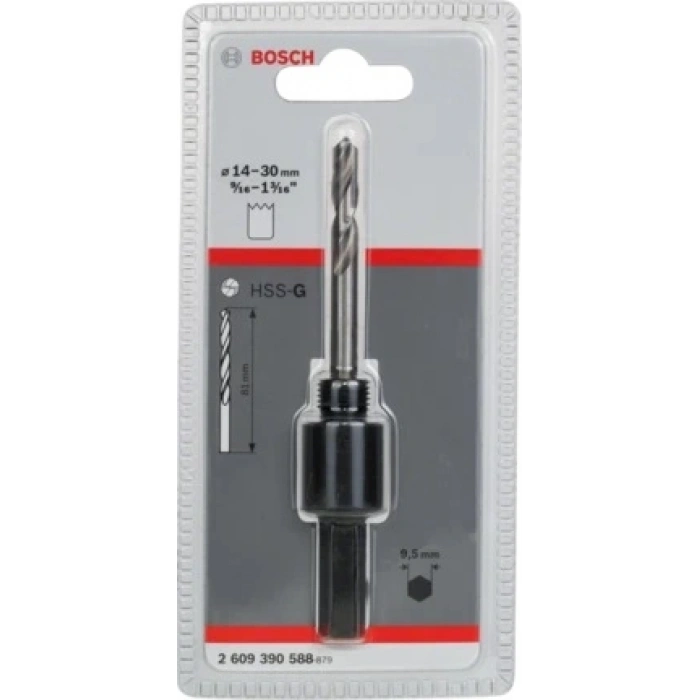 Bosch Altıgen Şaftlı 14-30 mm Pançlar İçin Adaptör, Anahtar Ağzı 9,52 mm