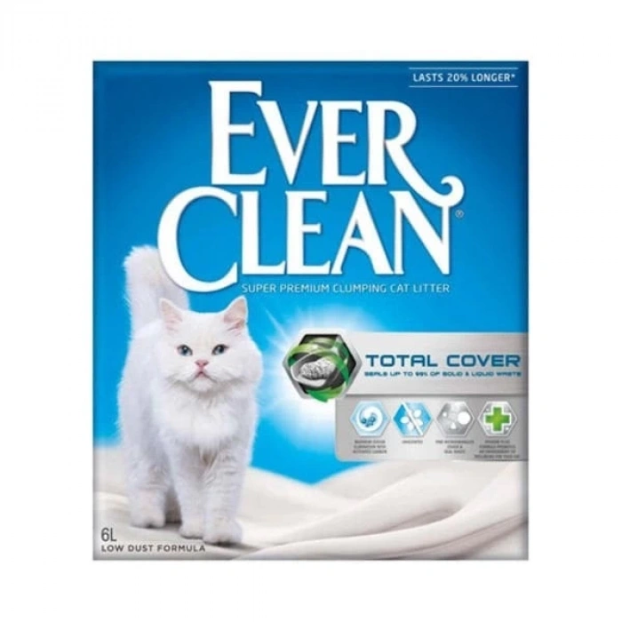 Ever Clean Total Cover Kokusuz Topaklanan Kedi Kumu 1 Adet 10 Lt