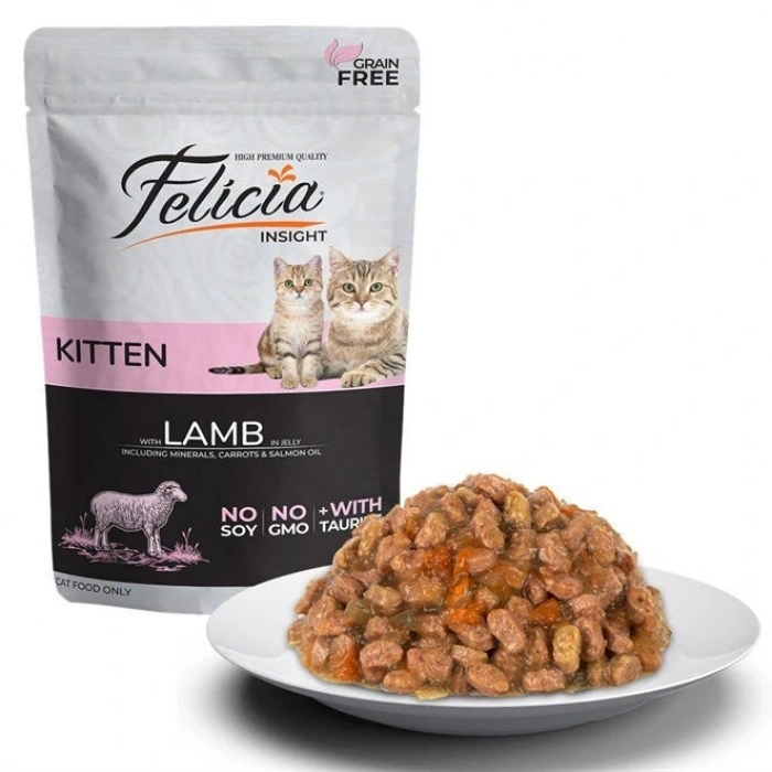 Felicia Tahılsız Kuzu Etli Pouch Yavru Konserve Kedi Maması 1 Adet 85 Gr