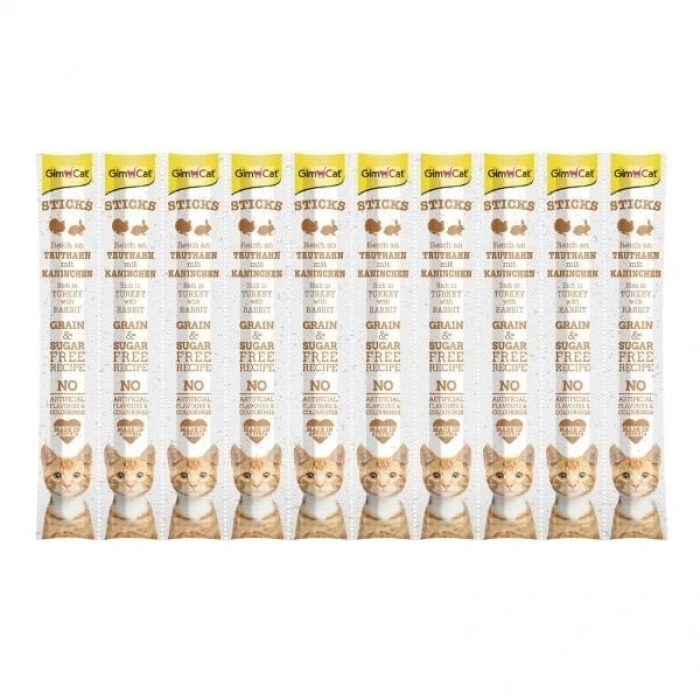 Gimcat Sticks Hindi ve Tavşan Etli Çubuk Kedi Ödül Maması 1 Adet 50 Gr