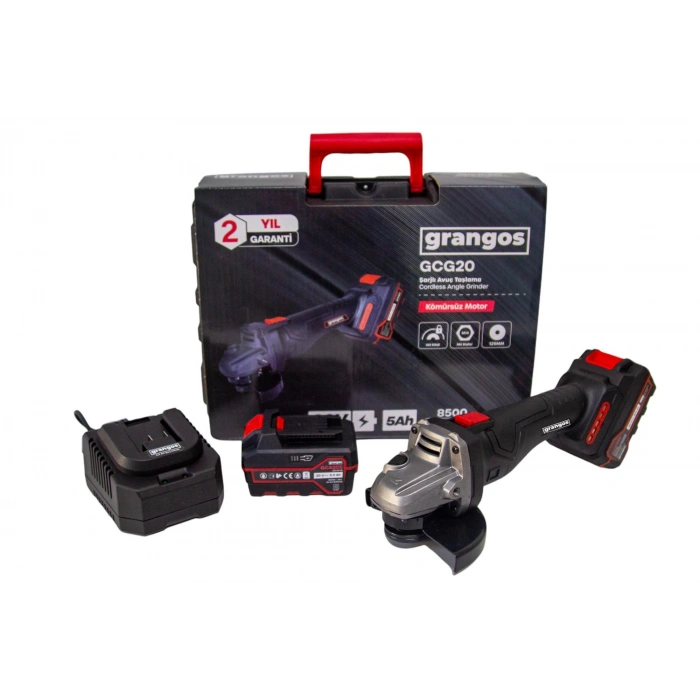 Grangos GCG20-F2 20V 5 Ah Çift Akülü Avuç Taşlama